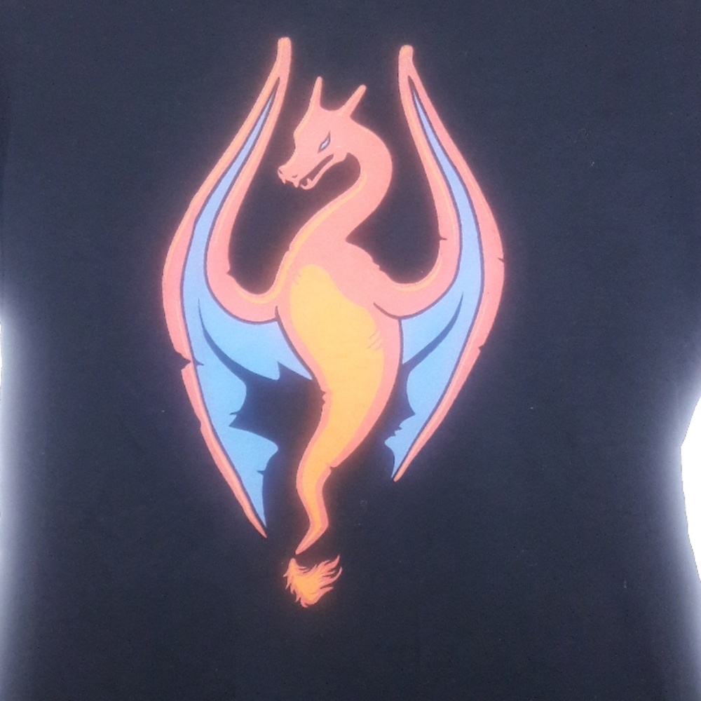 Stylized Charizard fitted tee